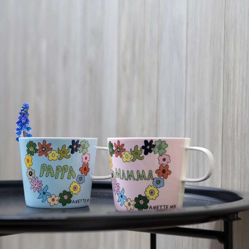 Anette Moi krus 27 cl pappa blå/flerfarget