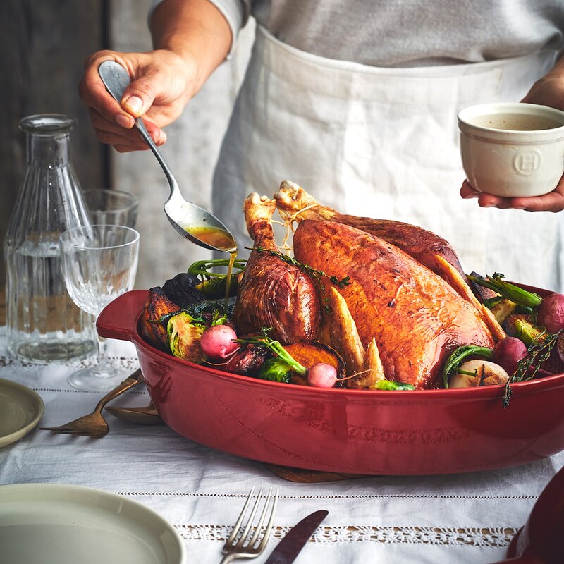 Stor roaster 41,5x27,5 cm 9L rød