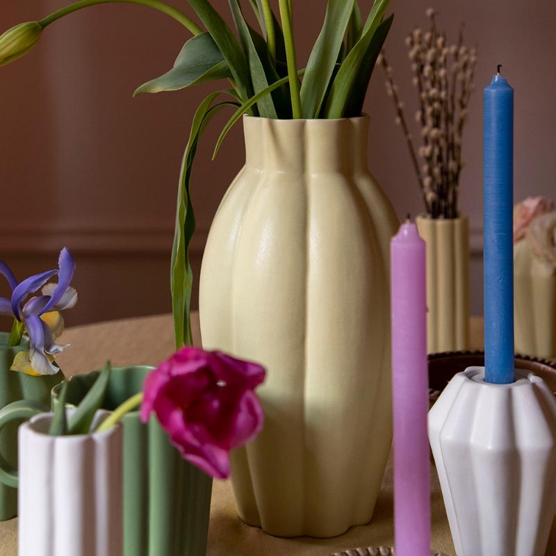 Birgit vase 17 cm pale yellow