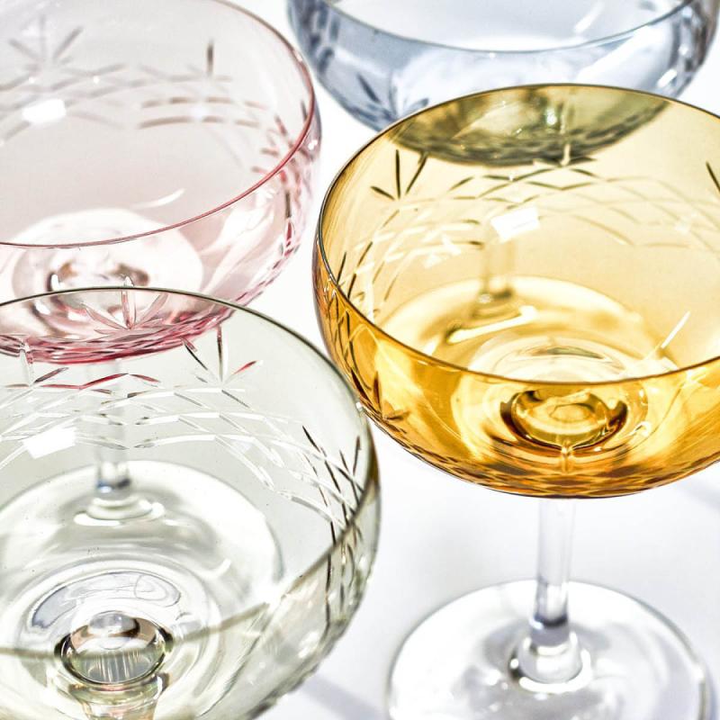 Crispy Gatsby champagneskål 30 cl 2 stk emerald