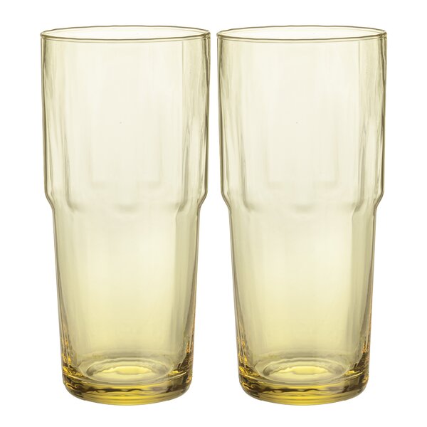 Solare høyt glass 39 cl 2 stk ildgul