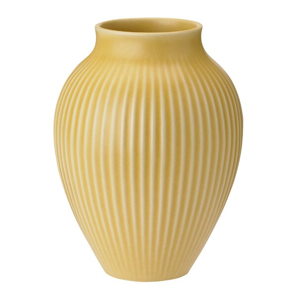 Ripple vase 20 cm gul