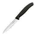 Swiss classic grønnsakskniv bølget 10 cm svart