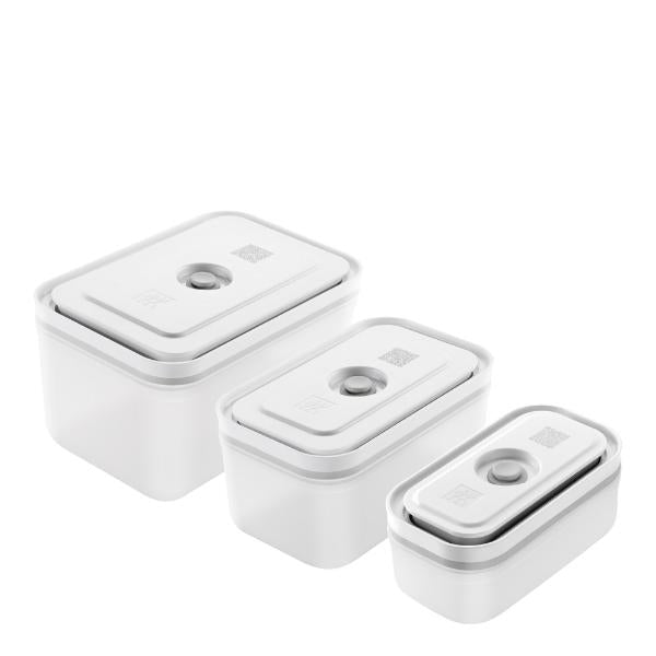 Fresh & Save vakuum box sett 3 stk: S -M- L plast rekt.