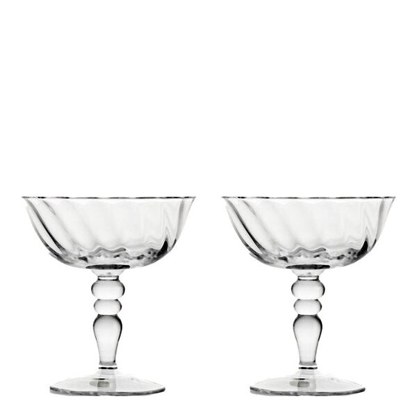 Opacity italiensk champagnekopp 15 cl 2 stk klar