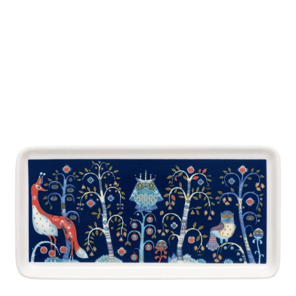 Taika tallerken rektangel 12x24 cm blå