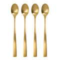 Golden lang skje 18,2 cm 4 stk gylden