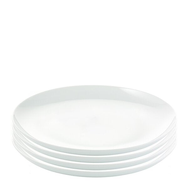 Atelier tallerken 25 cm 4 stk super white