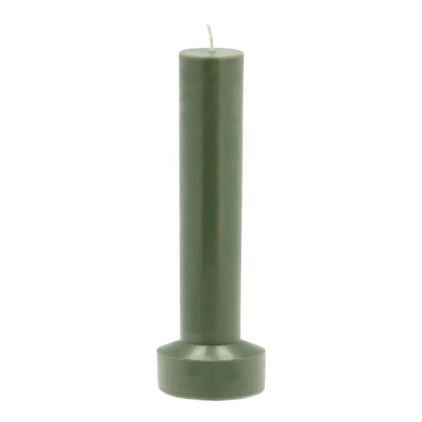 Styles kubbelys 8x23 cm parafin/stearin dark green