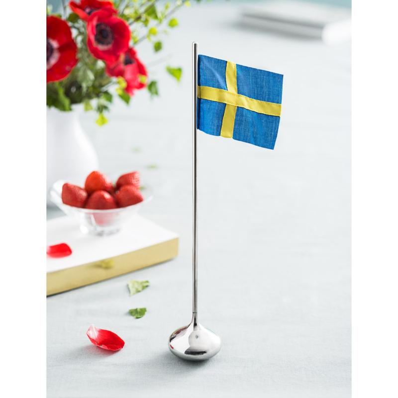 RO bordflagg svensk H35 cm sølv