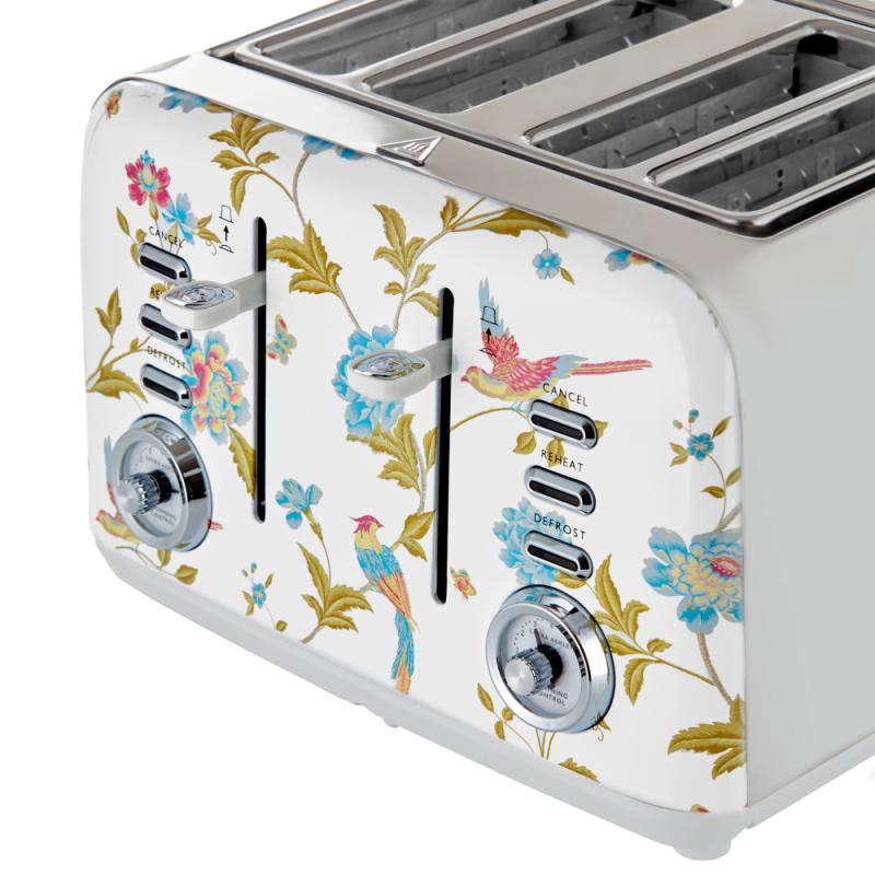 Elveden brødrister 4 skiver white/silver