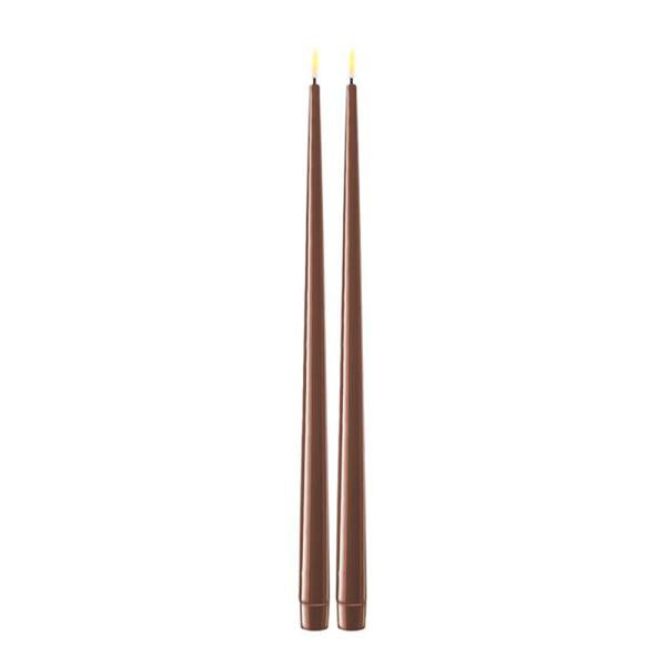 LED shiny dinner 2,2x28 cm 2 stk mokka