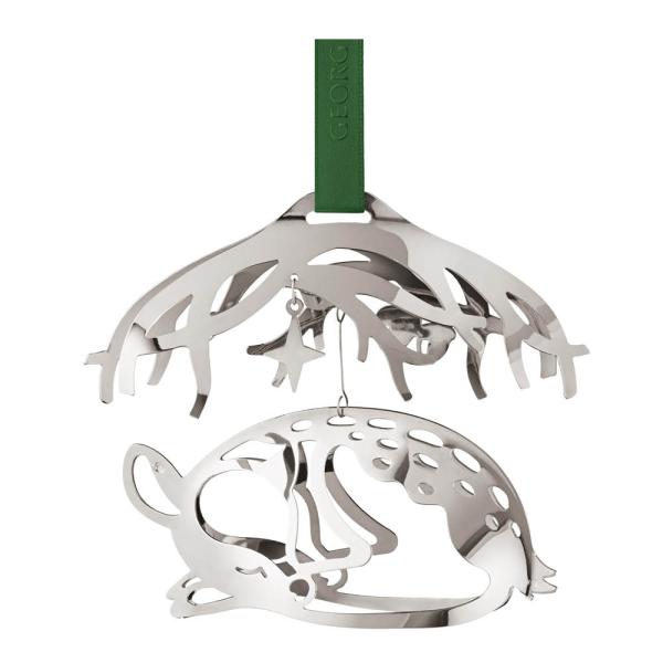 Jul 2023 ornament hjort sølv