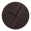 Dark Oak veggklokke 28 cm mørk eik m/svart viser