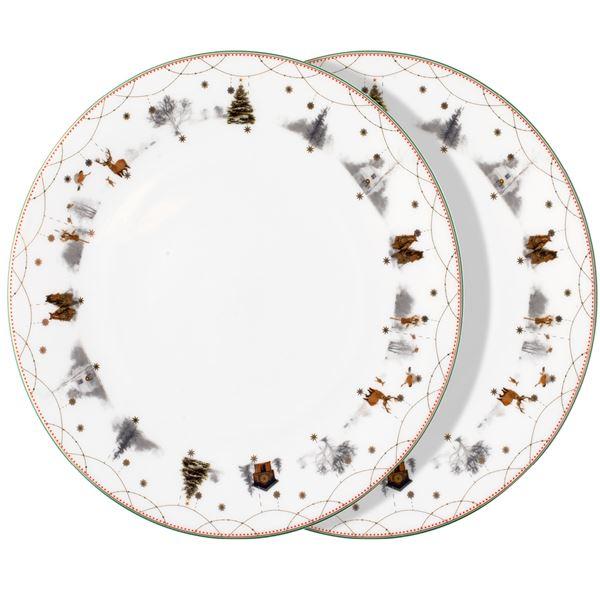 Julemorgen Story tallerken 25 cm 2 stk