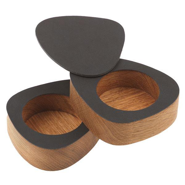Curve Nupo salt og pepper sett 8x10 cm svart
