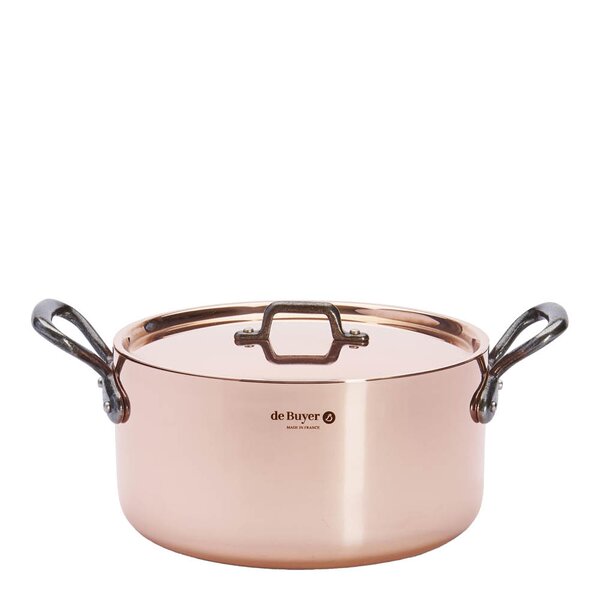Prima Matera gryte 24 cm kobber/støpejern