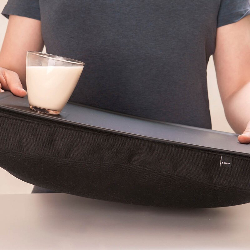 Laptray knebrett anti-slip 46x38 cm svart