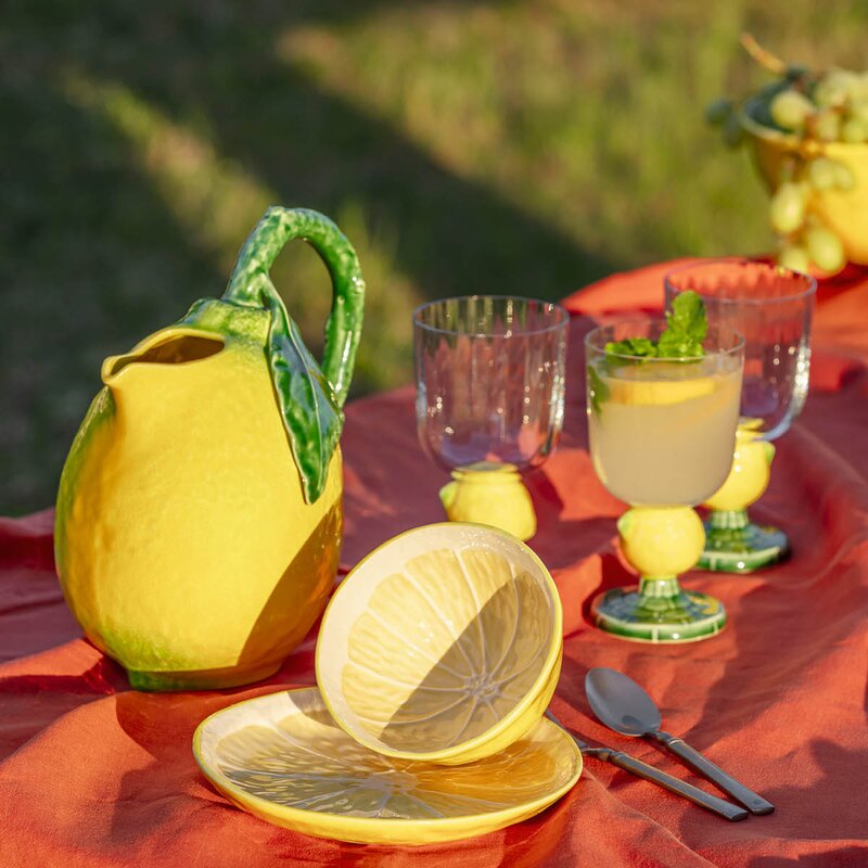 Citron serveringsskål 25 cm sitron gul