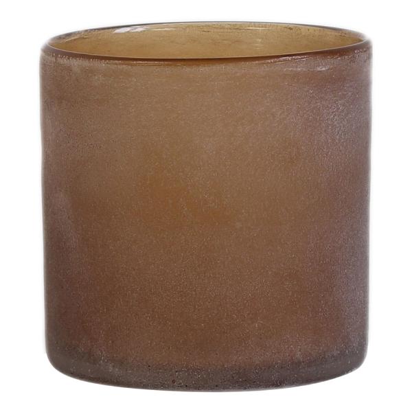 Frost lyslykt 9x9 cm brown