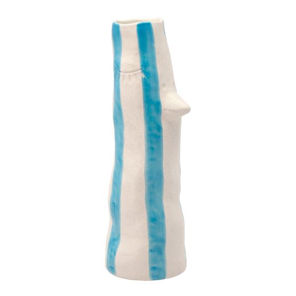 Styles vase m/ nebb og øyevipper 34 cm blå