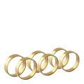 Ring serviettring gaveeske 6 stk 4,5 cm matt messing