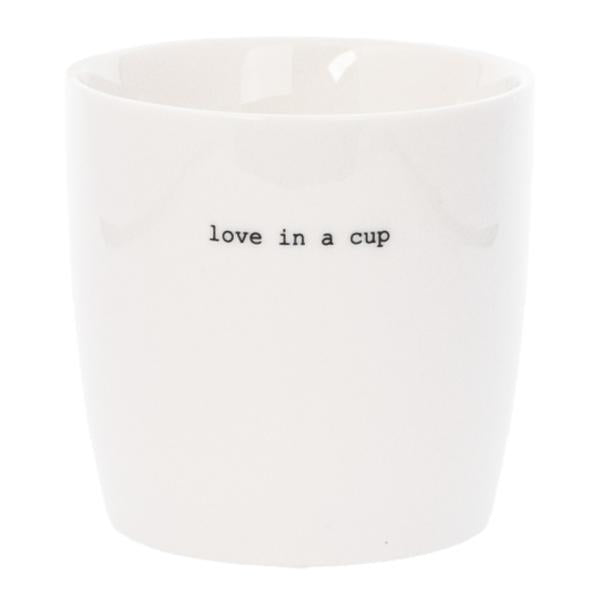 Krus love in a cup 30 cl hvit