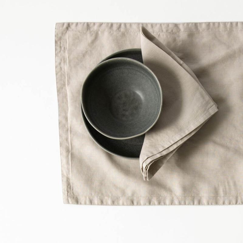 Dekkeunderlag lin 35x50 cm warm grey