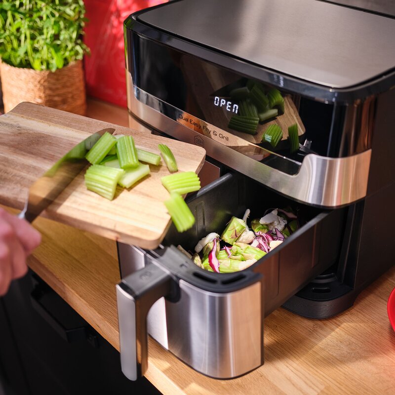 Dual Easy Fry & Grill airfryer 5,2/3,1L silver