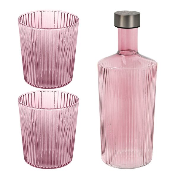 Ribbed Elegance gaveeske Broome 3 deler burgunder