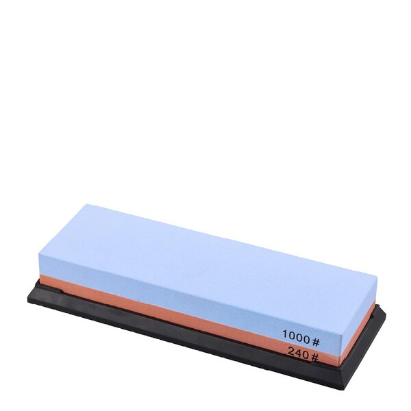 Suri slipestein 240/1000 med gummibase 18 cm blå/rød