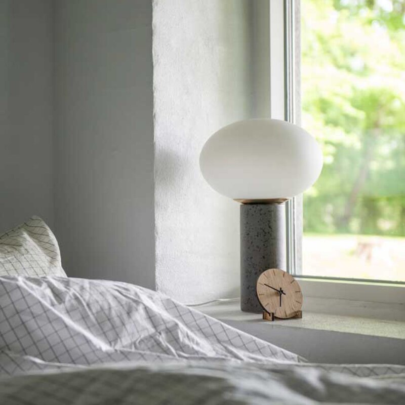 Light Oak klokke 12 cm lys eik m/svart viser