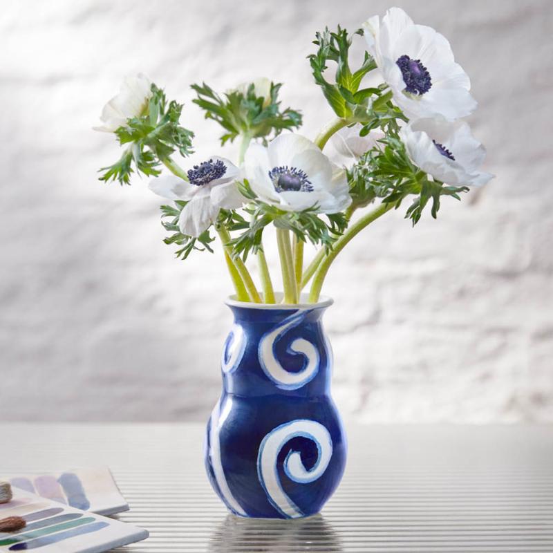 Tulle vase 13 cm blå