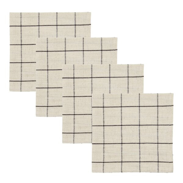 Join servietter 40x40 cm 4 stk svart/off-white