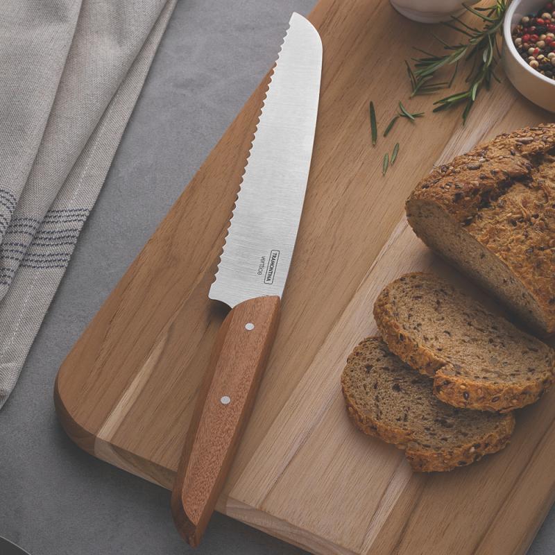Verttice brødkniv naturlig tre