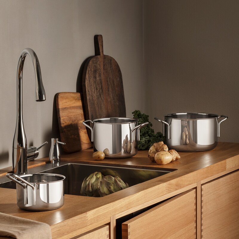 Stainless Steel grytesett 3 deler