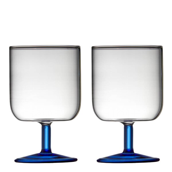 Torino vinglass 30 cl 2 stk klar/blå
