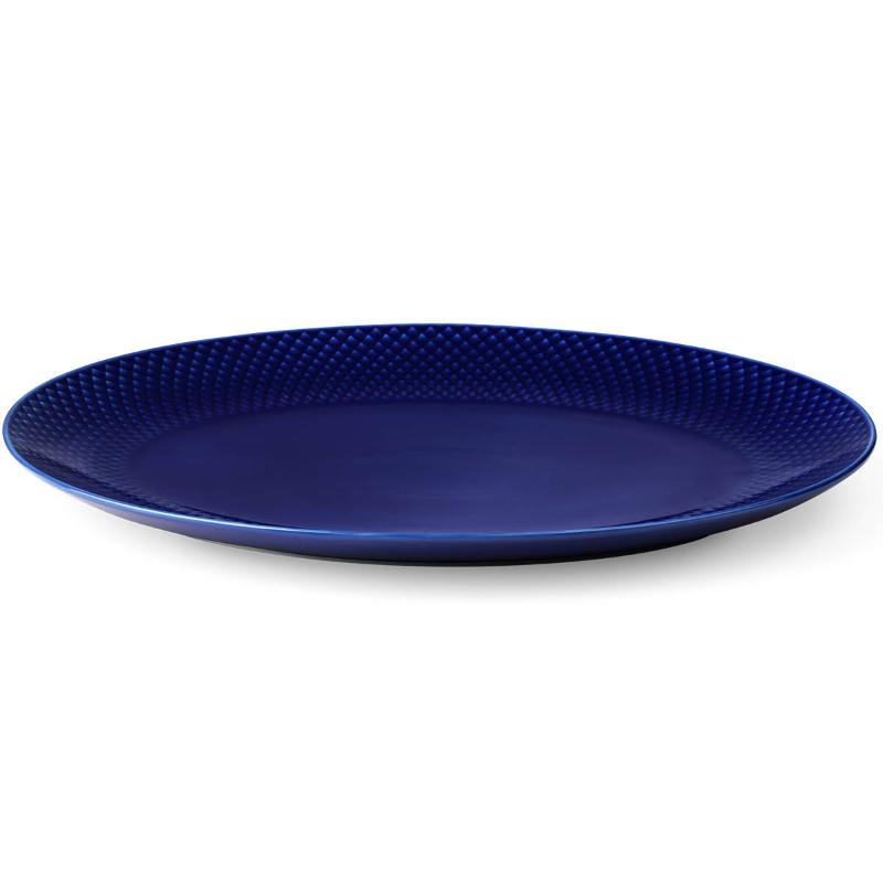 Rhombe Color oval serveringsfat 35x26,5 cm mørk blå