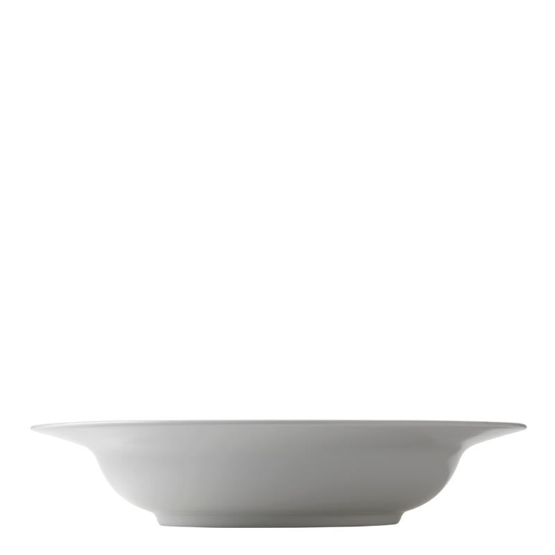 Hvit Riflet pastatallerken 30 cm