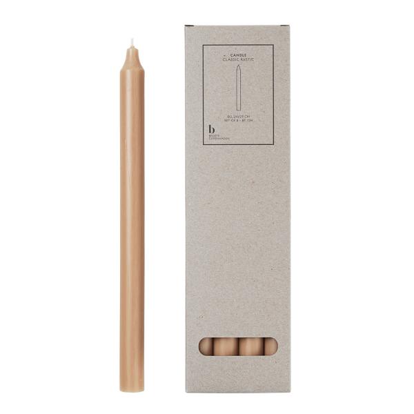 Rustic kronelys med spiss topp 2,1x29 cm walnut