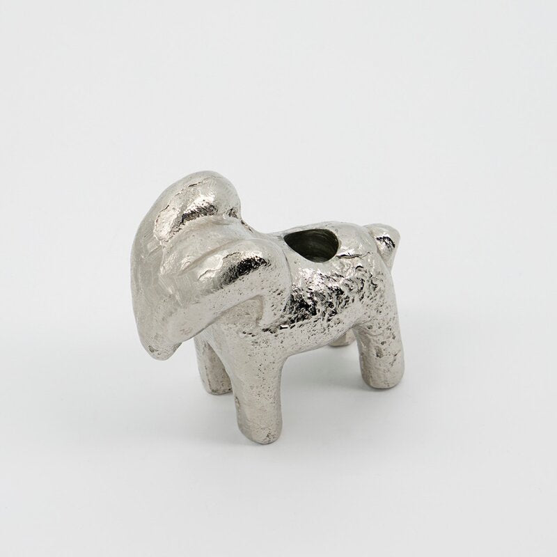 Ram lysestake 7 cm antikksølv