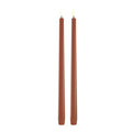 Taper Candles slim LED-kronelys 2,3x32 cm 2 stk terrakotta