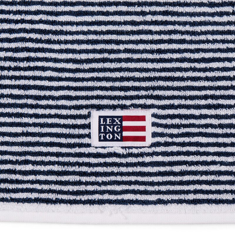 Original håndkle 30x50 cm stripet hvit/navy