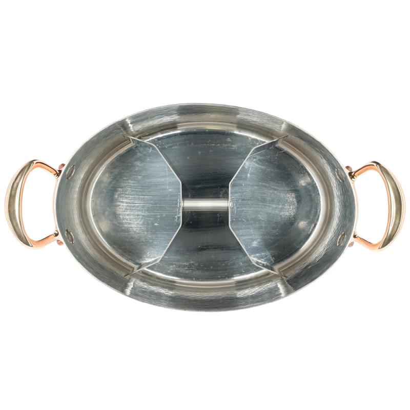M'30 champagnekjøler oval 26x20 cm hamret kobber