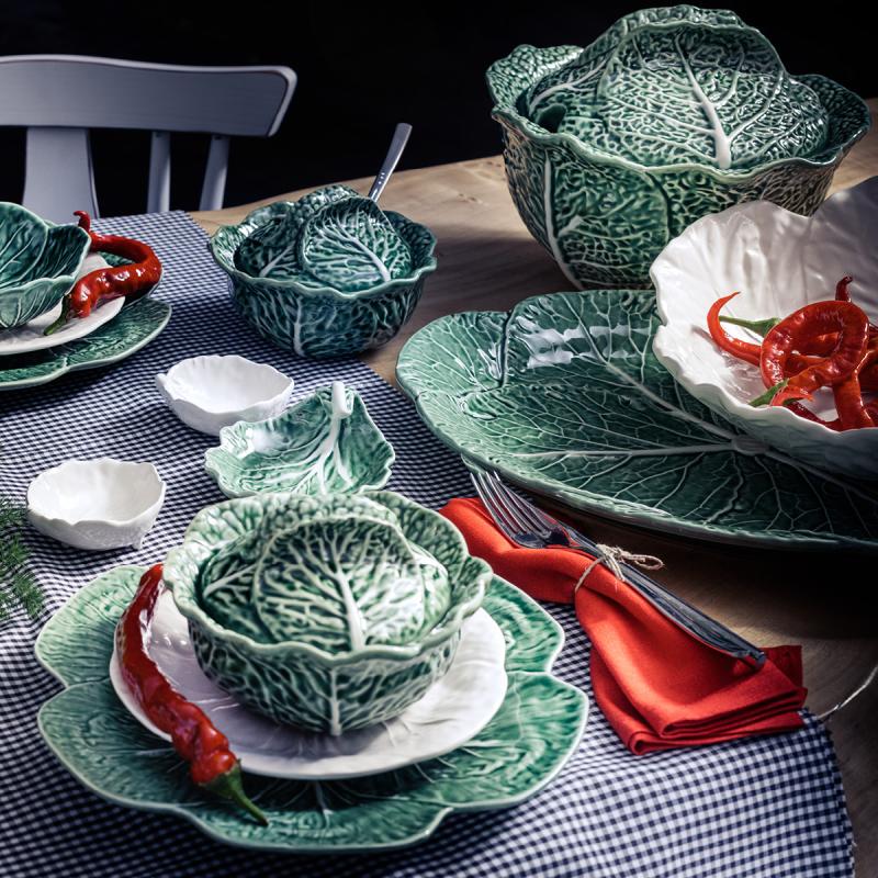 Cabbage tallerken kålblad 30,5 cm grønn