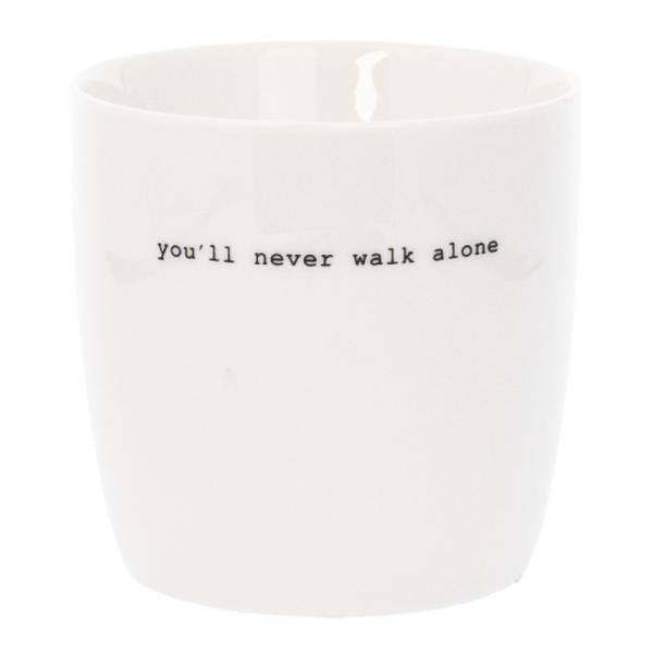 Krus you`ll never walk alone 30 cl hvit