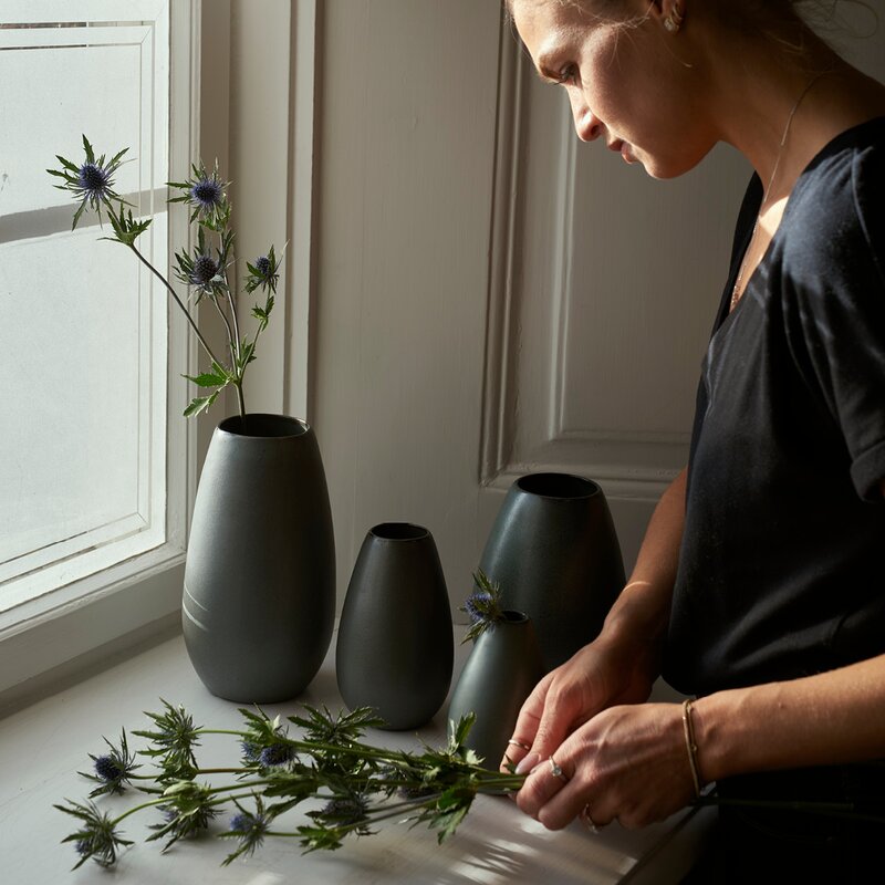 RAW Northern Green vase 7,5x23,5 cm