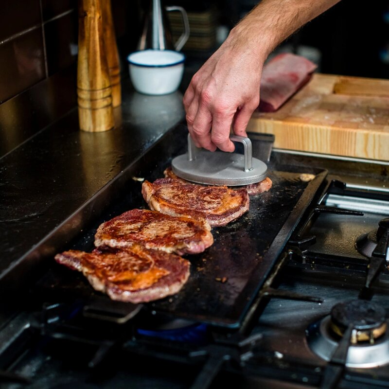 Grillpresse 1,5 kg rustfritt stål