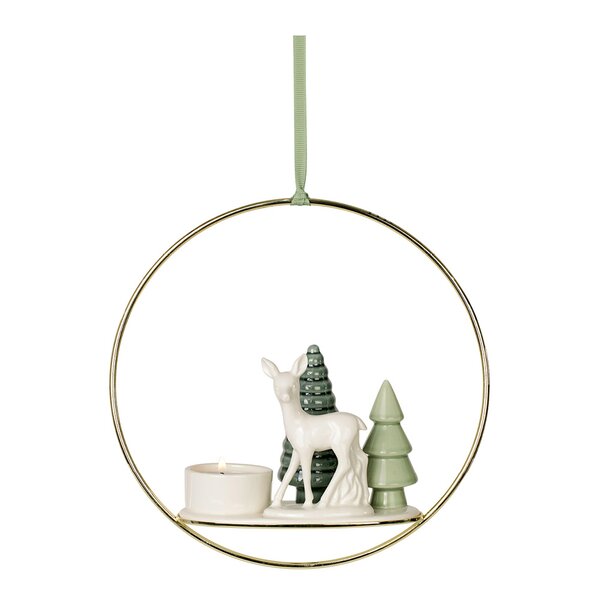 Winter Stories telysholder i ring bambi