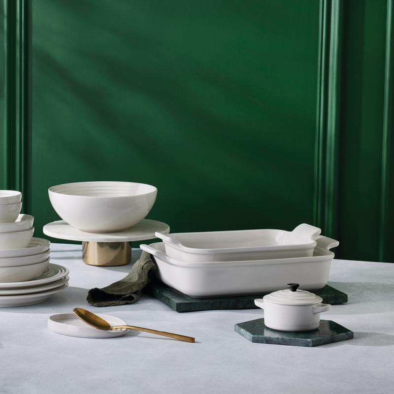Heritage rektangulær ildfast form 32 cm white